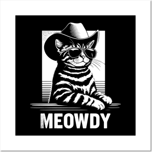 Cat Cowboy Cowgirl Country Western Meowdy Funny Cat Posters and Art
